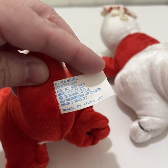 VTG Applause Wallace Berries Dyno Love Dinosaur Plush Valentines Day 8" Lot of 2 - Picture 16 of 16